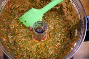 Chermoula in food processor