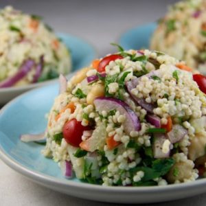 Mediterranean Diet Recipes: Couscous Salad with Chickpeas