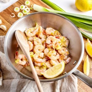 Sizzling Lemon Garlic Shrimp