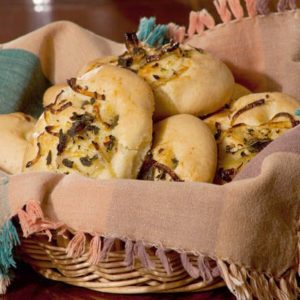 Mediterranean Diet Recipes: Onion and Sage Focaccia Rolls