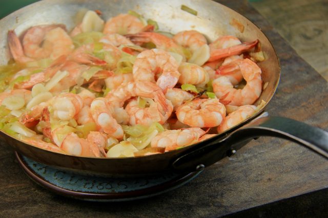 Sizzling Lemon Garlic Shrimp