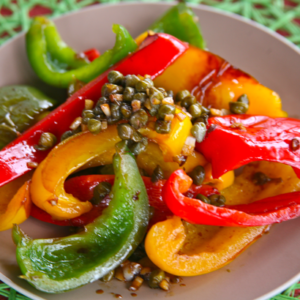 Mediterranean Diet Recipes: Red Peppers with Capers