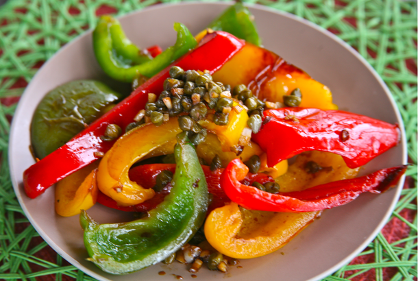 Sautéed Tri-Color Peppers with Capers