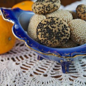 Mediterranean Diet: Orange Sesame Cookies baked with Olive Oil