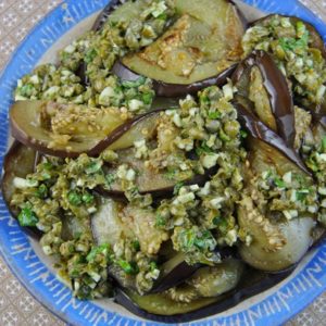 Marinated Eggplant with Mint and Capers