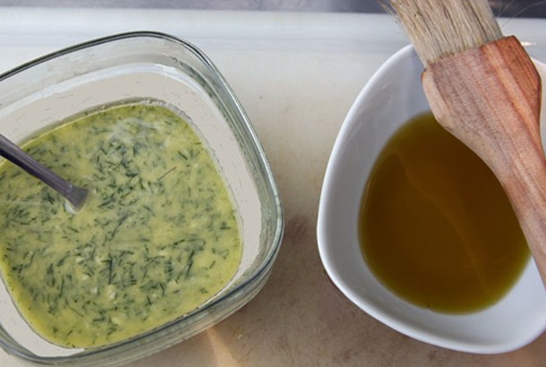 Dill Butter and Olive Oil (grilling blend)