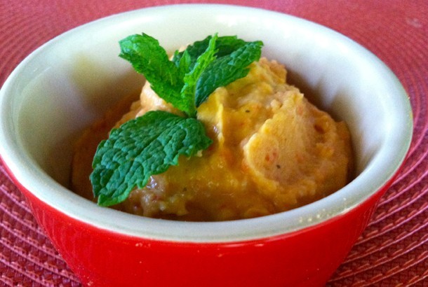Garlicky Lima Bean, Roasted Red Pepper and Harissa Hummus 