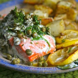 Mediterranean Diet Recipes: Salmon with Capers