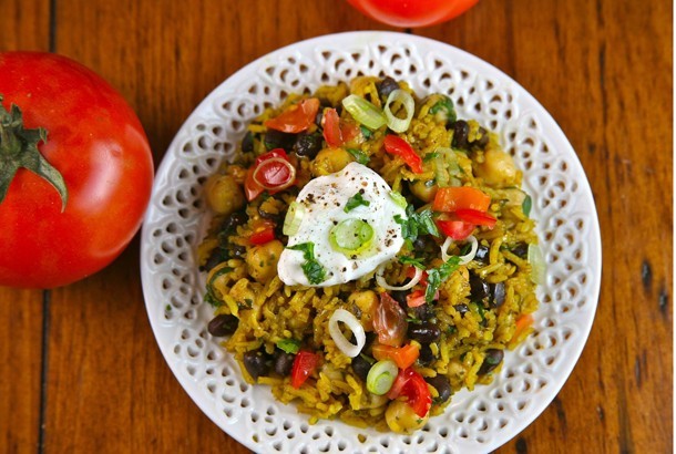 Mediterranean Diet Recipes: Spiced Rice and Beans
