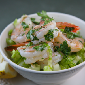 Mediterranean Diet: Lemony Shrimp Salad with Parsley