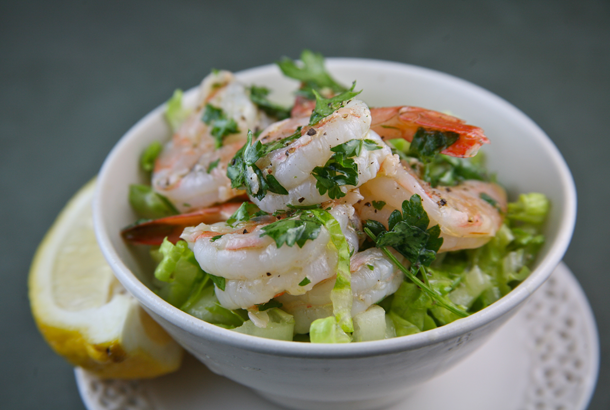 Mediterranean Diet: Lemony Shrimp Salad with Parsley