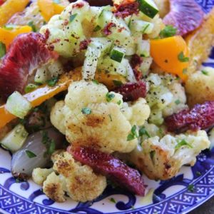 Mediterranean Diet Recipes: Cauliflower with Blood Oranges