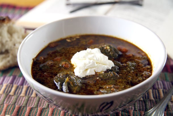 Lamb and Spinach with Chermoula (in slow cooker)