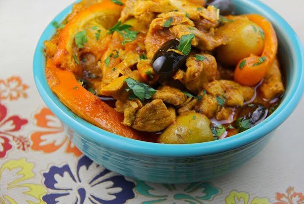 Chicken, Oranges and Mixed Olives Tagine