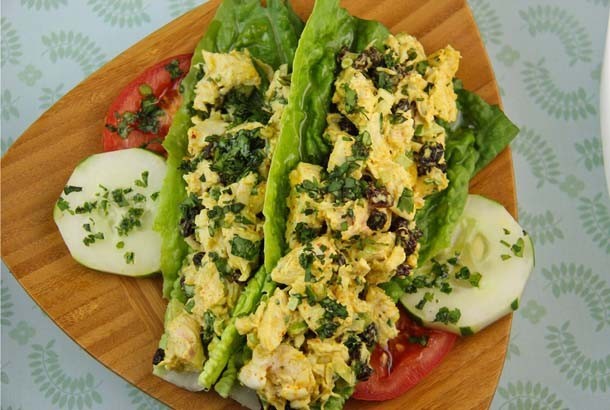 Garlicky Curry Chicken Salad with Currants