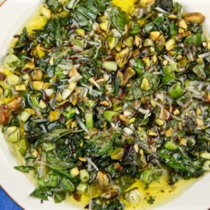 Basil Scallion Pistachio Pesto: Mediterranean Diet Recipe