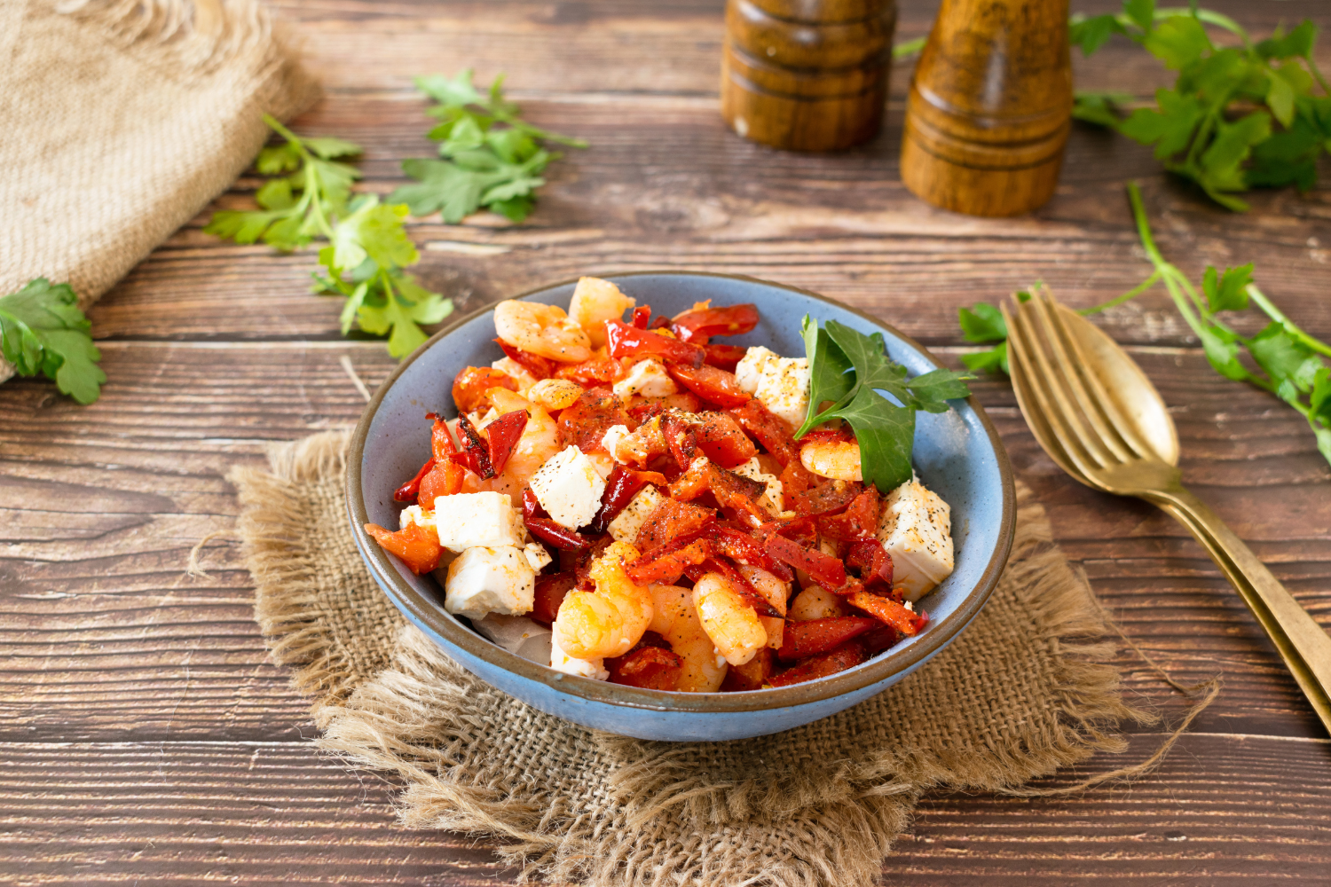 Shrimp with Feta and Tomatoes