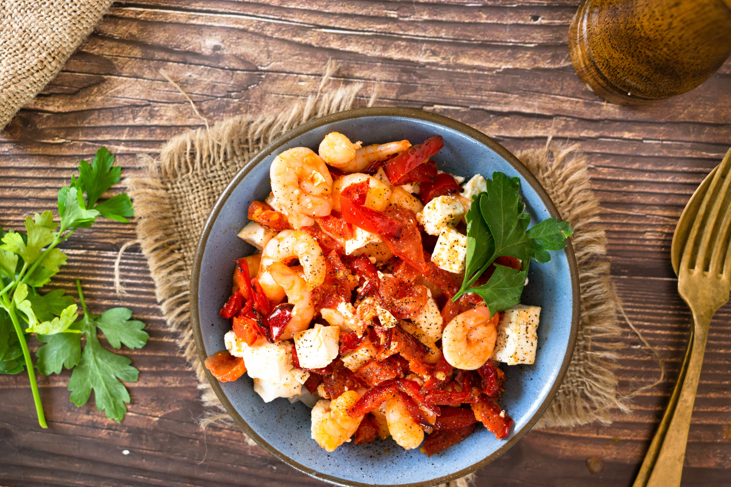 Shrimp with Feta and Tomatoes (Crete)