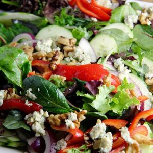 Mediterranean Diet Recipes: Apple Walnut Gorgonzola Salad