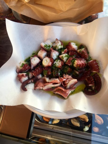 Mediterranean Diet: Octopus with Pesto from the Food Market