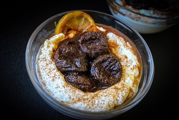 Stewed Prunes with Greek Yogurt and Cinnamon