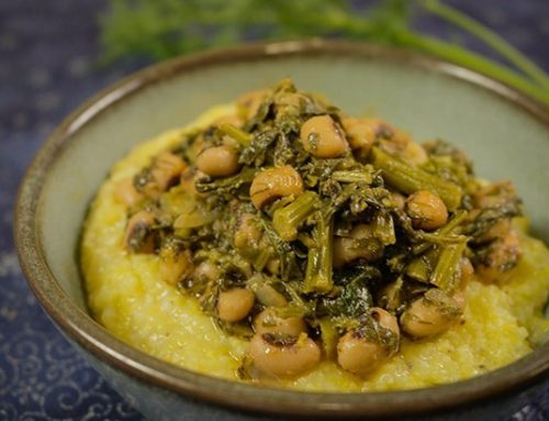 Beans and Greens over Polenta