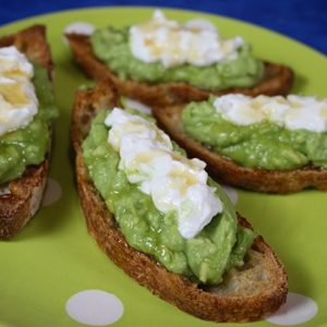 Avocado Toast recipe with Greek Yogurt and Honey