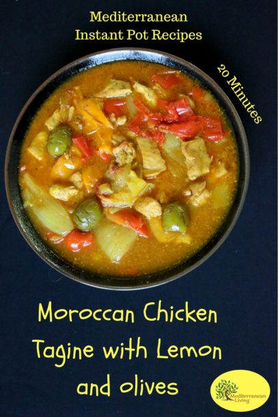 Instant Pot Chicken: Moroccan Chicken Tagine with Lemon and olives