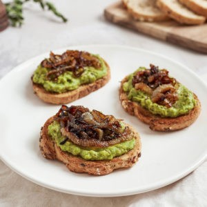 Avocado Toast with Caramelized Balsamic Onions