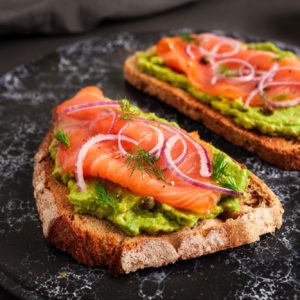 Avocado Toast with Smoked Salmon, Fresh Dill and Capers