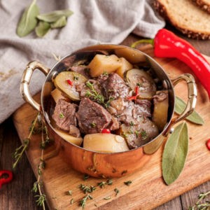 Intant Pot Beef Stew with Sage and Red Wine