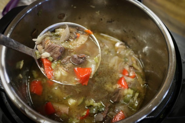 Intant Pot Beef Stew with Sage and Red Wine