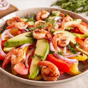 Grilled Shrimp Salad with Fresh Dill Dressing