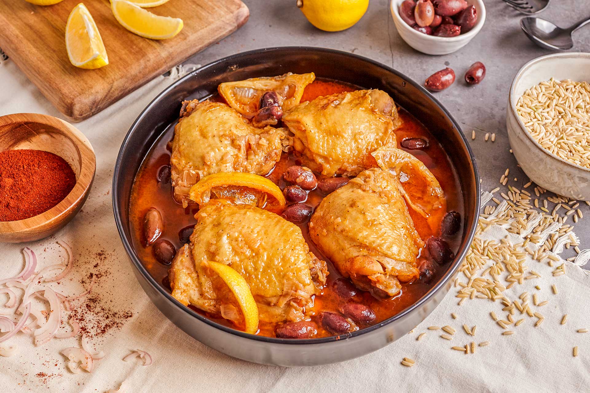 Paprika Chicken with Olives, Shallots and Wine (Instant Pot)