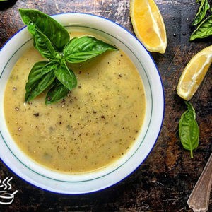 Zucchini Basil Soup with Lemon Mediterranean Zucchini Recipes Fearlesseating.net