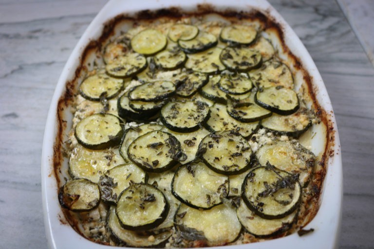 Boureki (Cheesy Potato Casserole with Zucchini and Fresh Herbs