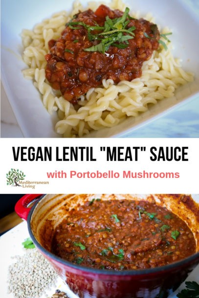 Vegan Lentil Recipes: Vegan "meat" sauce