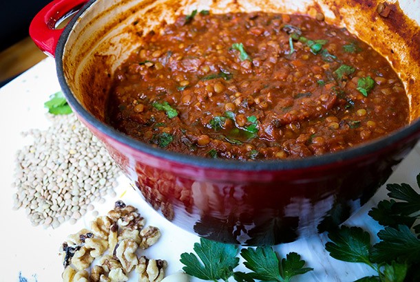 Vegan Lentil ‘Meat’ Sauce with Portobello Mushrooms