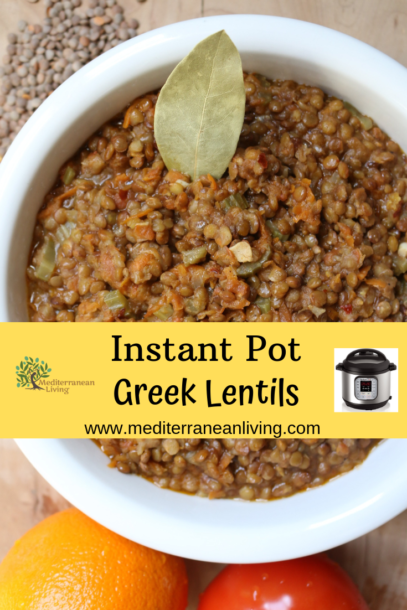 Greek Instant Pot Lentils Pinterest