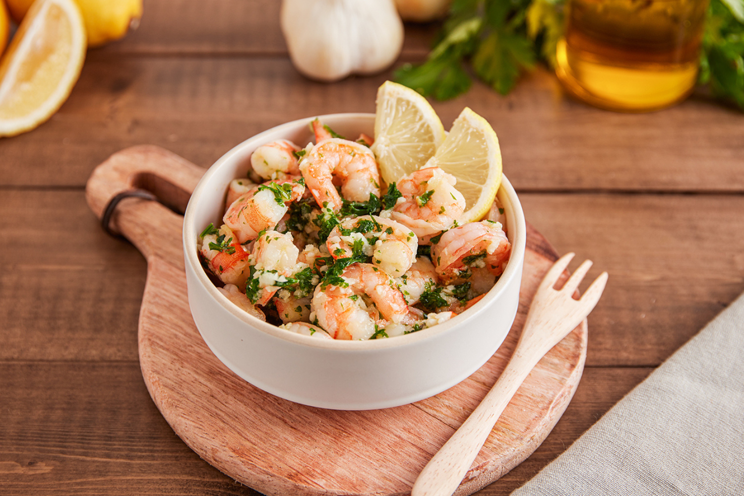 Sizzling Lemon Garlic Shrimp