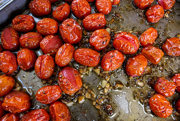 Roasted Cherry Tomatoes with Garlic and Balsamic