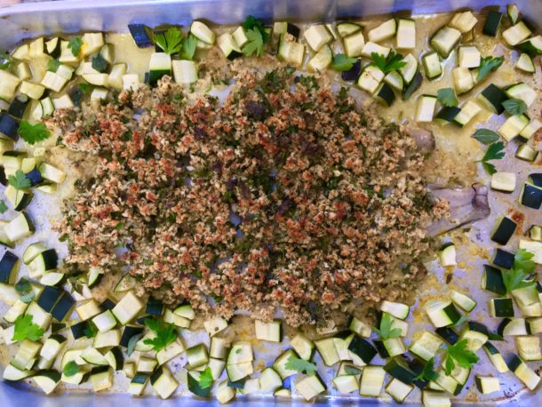 sheet pan baked haddock