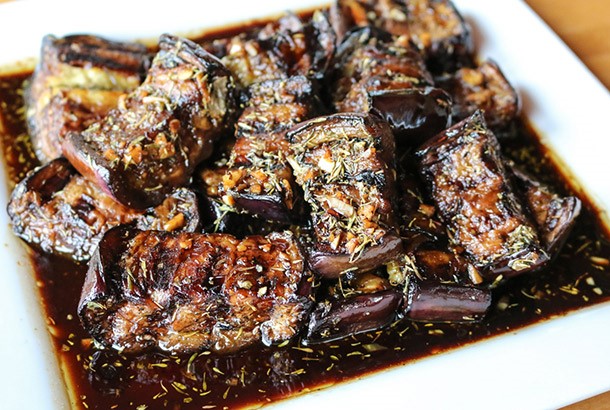 Grilled Eggplant with Balsamic Marinade