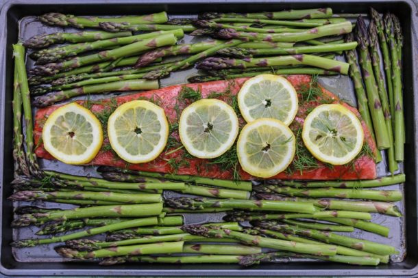 sheet pan salmon