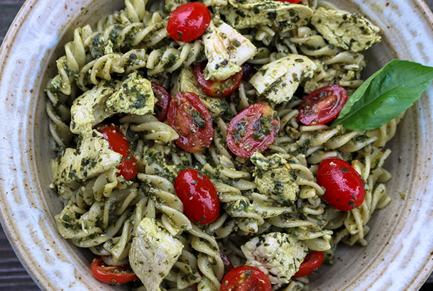 Mediterranean Chicken Pesto Pasta