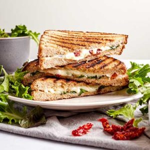 Healthy Grilled Cheese with Feta and Sun Dried Tomatoes