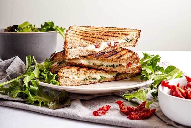 Healthy Grilled Cheese with Feta and Sun Dried Tomatoes