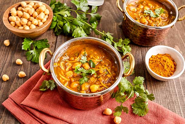 Moroccan Harira (Lentil, Chickpea and Tomato Soup)