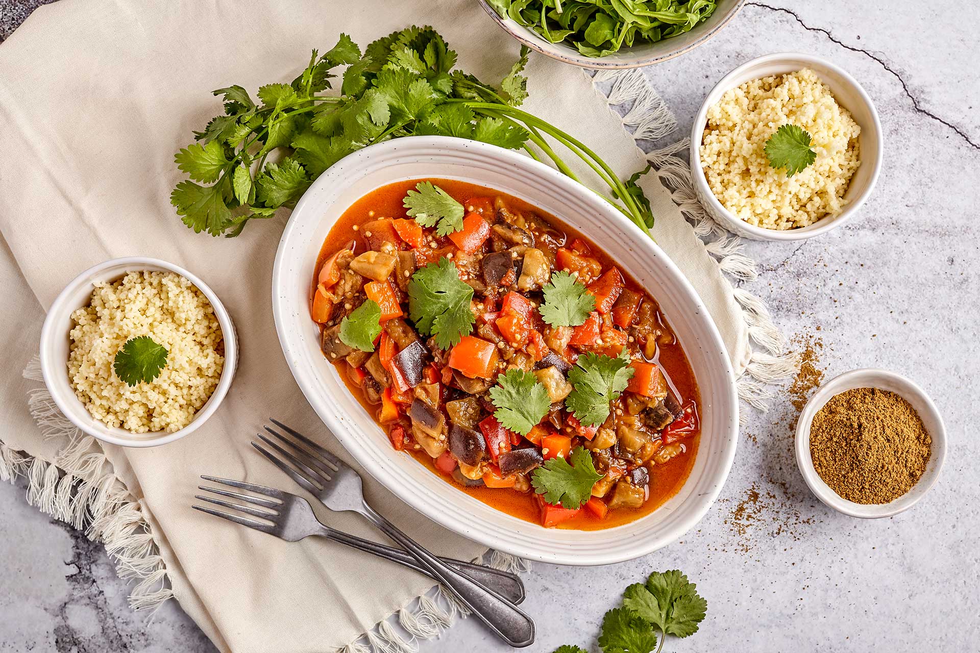 Zaalouk (Moroccan Eggplant and Pepper Salad)