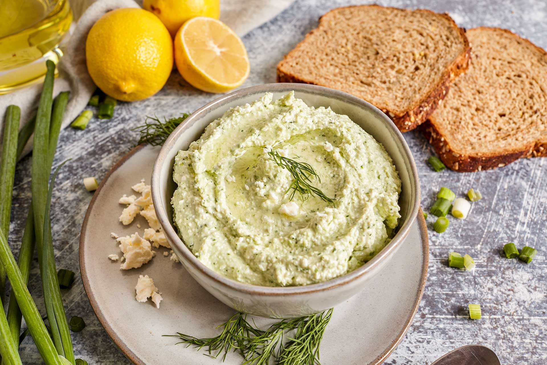 Whipped Feta with Lemon and Fresh Dill - Mediterranean Living